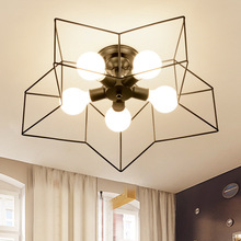 现代简约客厅餐厅灯具北欧卧室儿童房创意个性五角星LED吸顶灯
