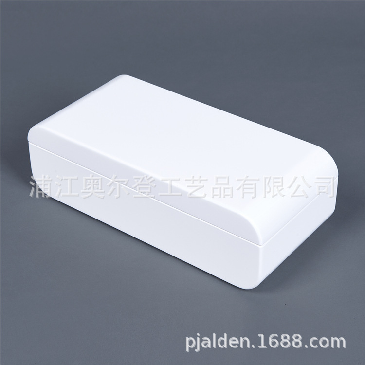 White arc-shaped wooden box custom packaging gift box set, Christmas gift box, lacquered wooden packaging box wholesale detail image 1