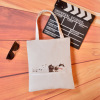 Brand school bag, fresh shopping bag, one-shoulder bag, cloth bag, simple and elegant design