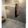 couture Display rack Floor type Simplicity modern Display rack Ladies shop golden goods shelves Stainless steel Clothes hanger