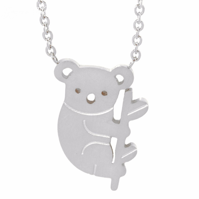 Panda Koala Bear Pendant Necklace display picture 10