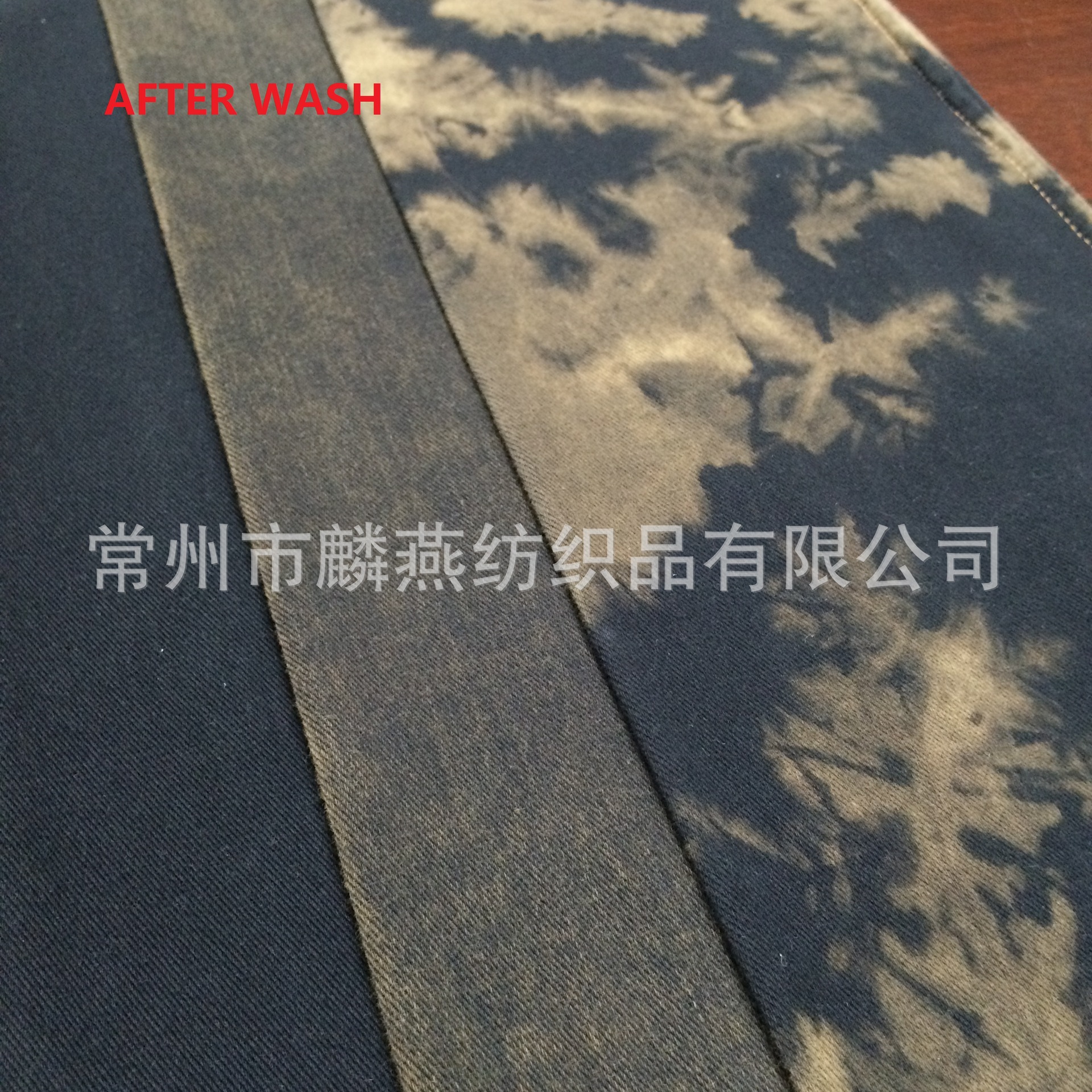 【厂家直销】#LY-K2021冬潮款超弹黑色针织牛仔布 高档服装用布