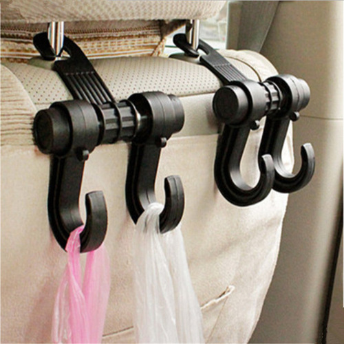 W5069 car double hooks, car seat back double hooks, car multi-purpose small hooks in the car, automotive supplies