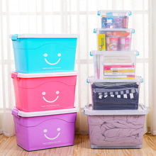 Bán buôn quần áo nhựa trong suốt hộp lưu trữ kích thước số trang bị sắp xếp các hộp đồ chơi xe hộp lưu trữ di động với một nắp Hộp lưu trữ