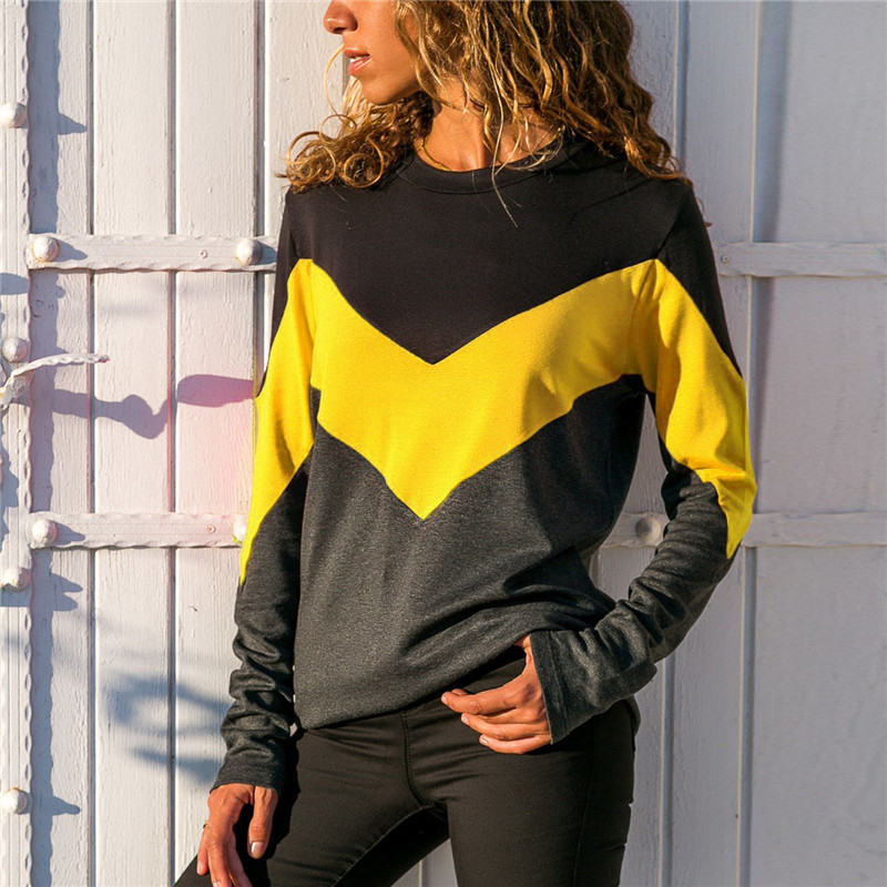 Color Block Long Sleeve T-Shirt