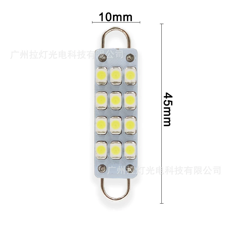 Авто двойной-острый 44мм 12smd 1210 потолочный светильник/ лицензионная лампа Reading light кросс-бордер для белого 12V