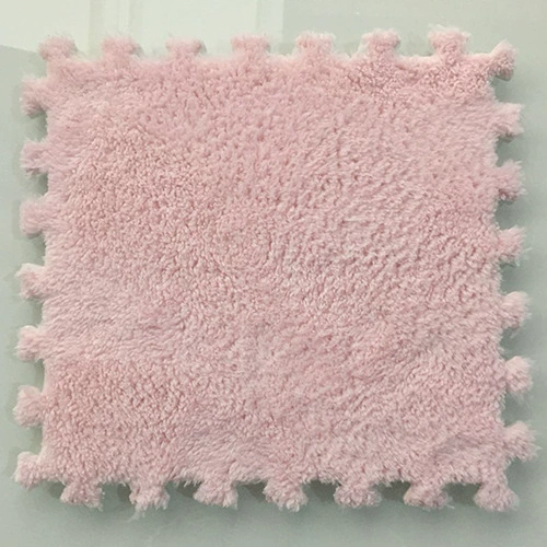 Foam Puzzle Carpet Mat, 30×30 cm Interlocking Velvet Tiles for Bedroom, Soft Crawling Pad