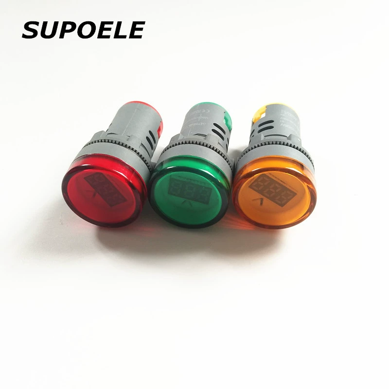 Миниатюрный цифровой вольтметр переменного тока с сигнальным индикатором AD16, 22 мм, тип AD16-22DSV