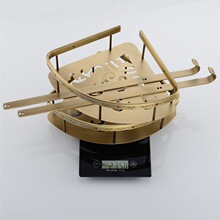 厂家直销全铜仿古板篮浴室加厚双层三角置物架 铜蓝卫浴挂件