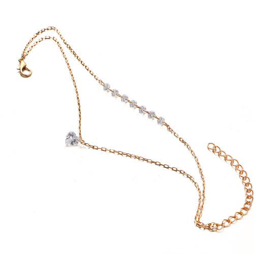 European and American cross-border new bracelets, fashionable wish jewelry, double-layered heart-shaped crystal bracelets for women, couple bracelets