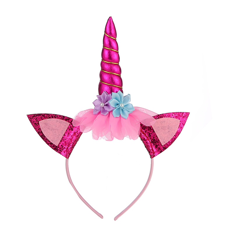 Cute Sweet Unicorn Cloth Hair Band display picture 2