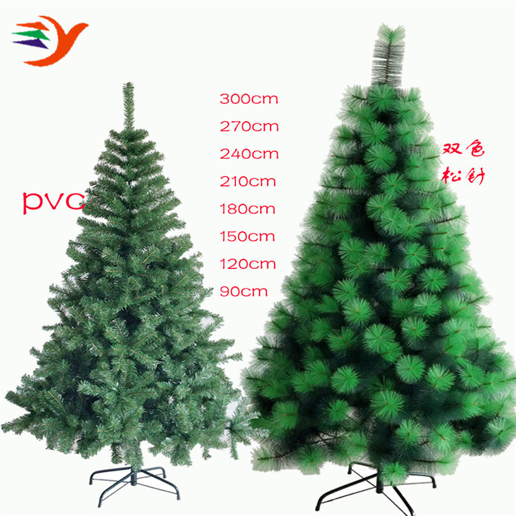  Árbol de Navidad artificial verde PVC – de 30 cm a 300 cm, decoración navideña para hogar, hotel y escaparates