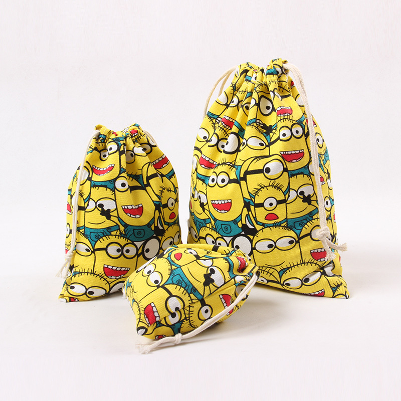 厂家批发棉布涤纶束口袋 定 做抽绳拉绳背包袋绒布袋定 制棉布袋