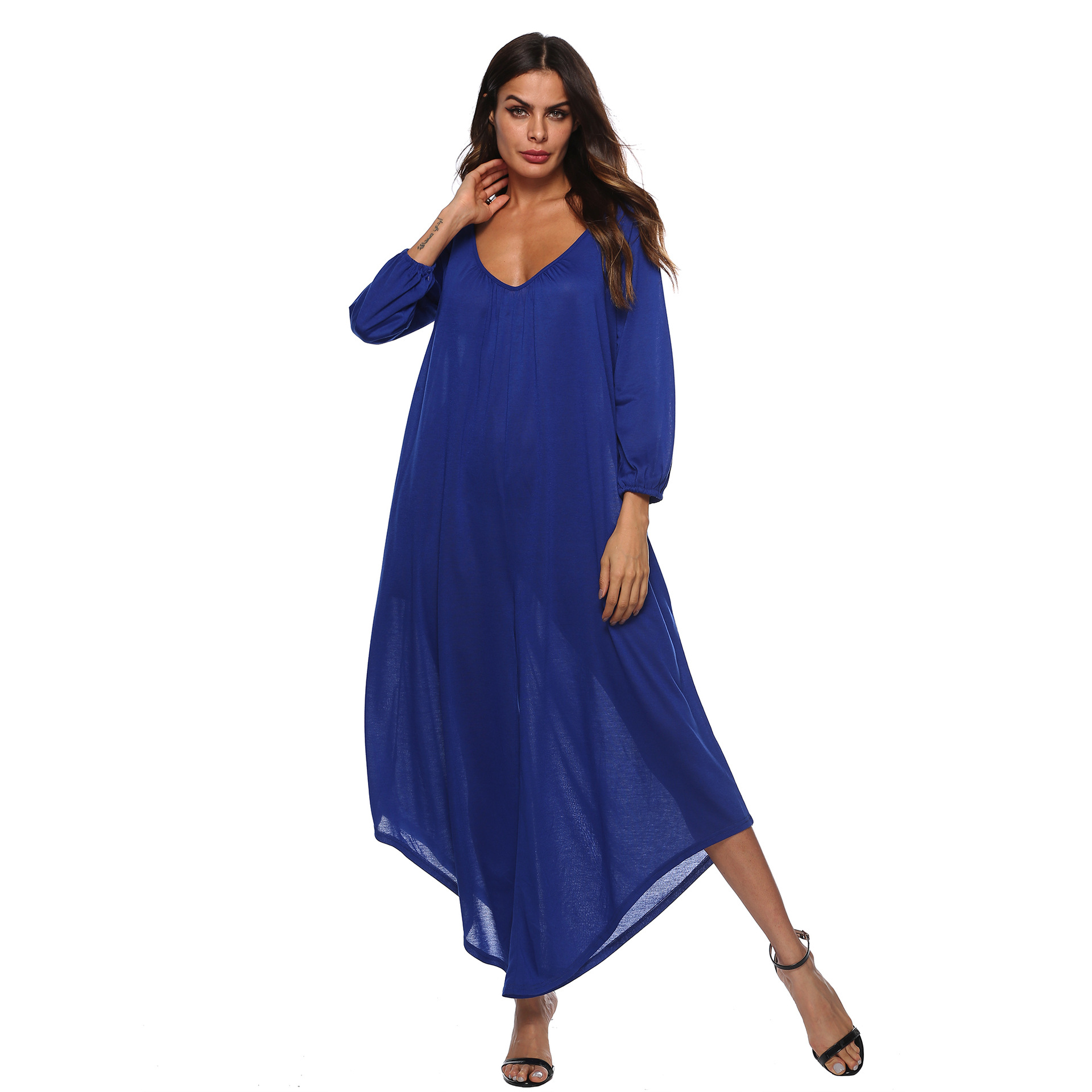 Sexy Deep V Backless Irregular Wide Leg Jumpsuit Autumn Collection Perfect for Parties and Events Wholesale Available