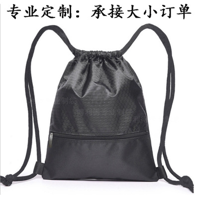 Drawstring shoulder bag Beam port knapsack Bodybuilding motion cycling nylon Drawstring bag Basketball knapsack customized LOGO