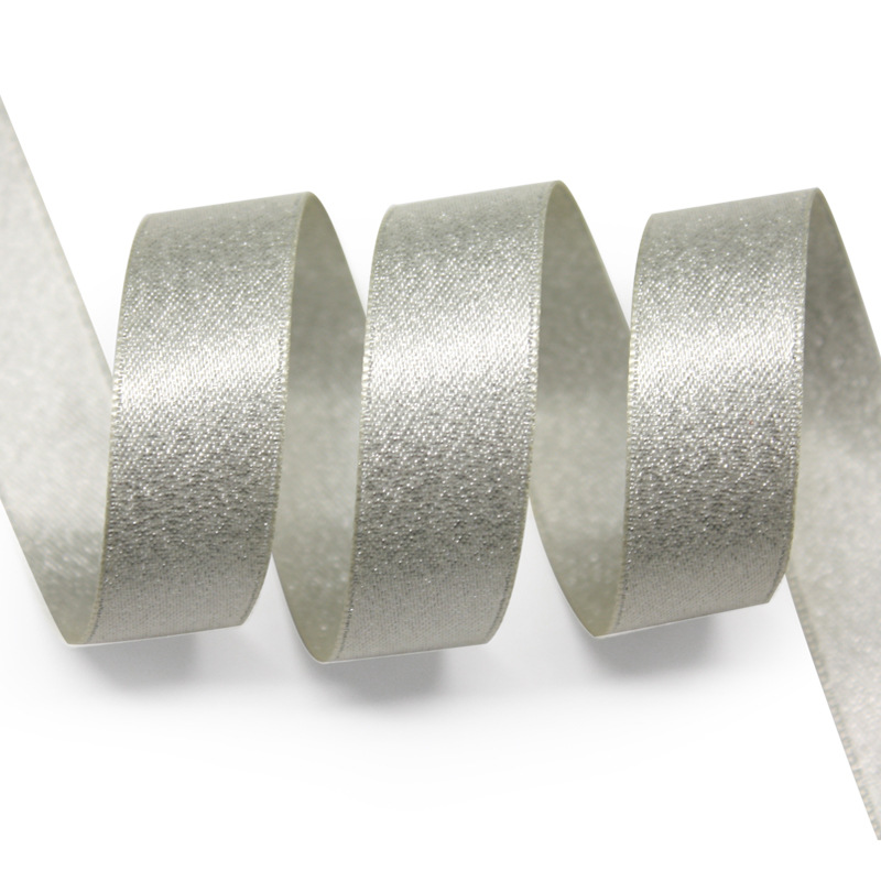 Yao Ming cinta al por mayor Satén de plata cinta de la trama hecha a mano accesorios DIY accesorios serie Blanca 3mm000-835