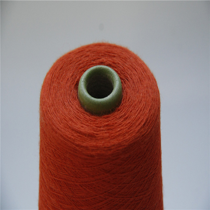 厂家直销橘红原液35s/2 森林消防抢险救援面料芳纶纱线吸湿精纺
