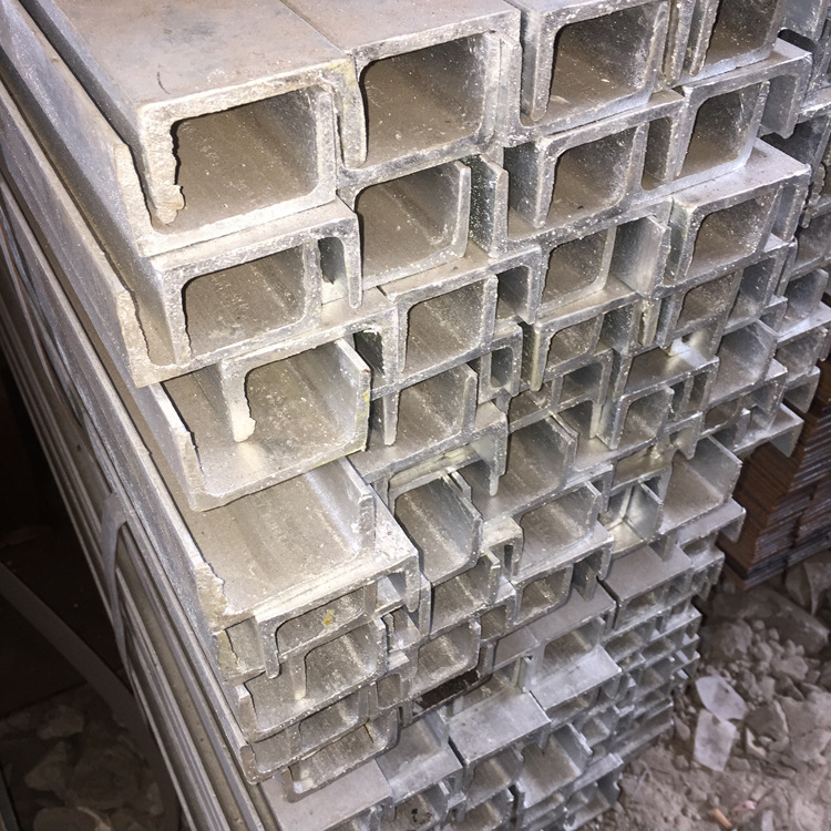 热镀锌槽钢10#U型幕墙龙骨阁楼钢钢结构横梁国标Q235广东钢铁现货