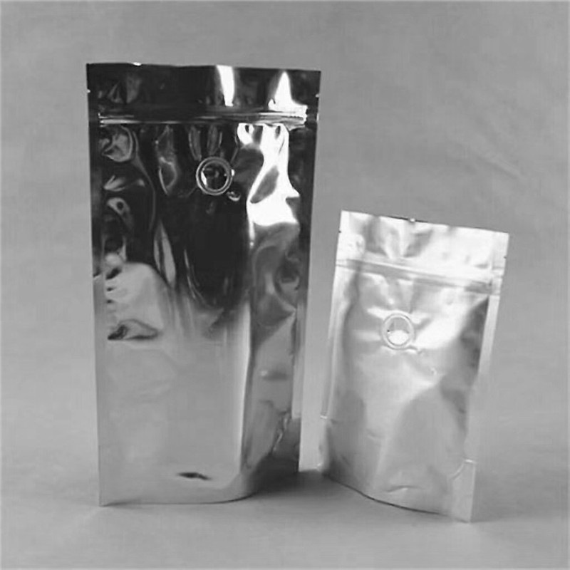 深圳带排气阀封口拉链镀铝阴阳膜带飞机孔PET防静电铝膜自封袋子