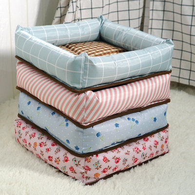 清仓厂家直发宠物窝夏季清凉透气狗窝夏泰迪耐咬猫窝凉席垫子