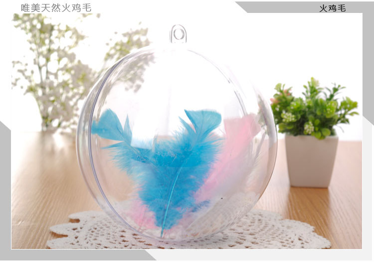 Factory direct supply of colorful Turkey feathers, pointed-tail down and feathers, handcrafted DIY Christmas ball decorations wholesale detail image 11