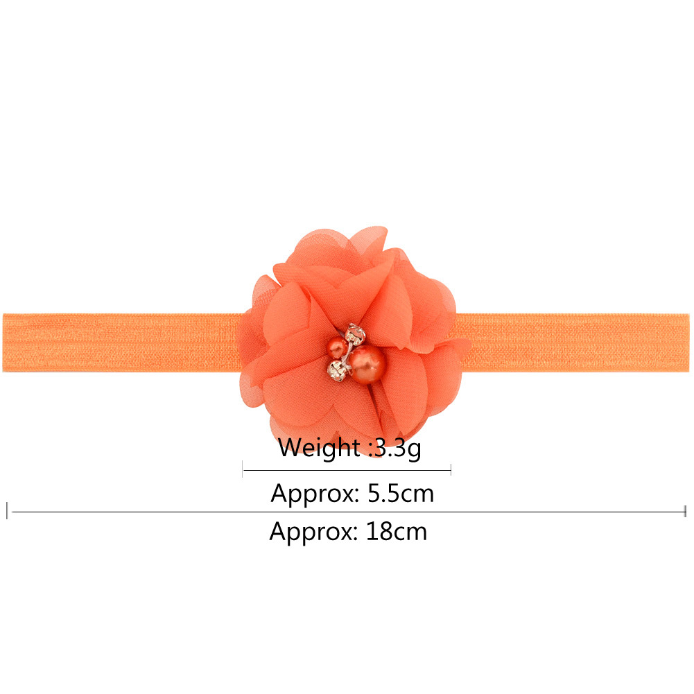 Mode Blume Nylon Chiffon Handgemacht Haarband 1 Stück display picture 2