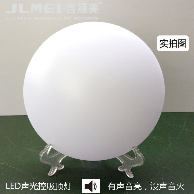 12W工厂直销led声光控感应吸顶灯楼道感应灯智能节能灯库房走道灯