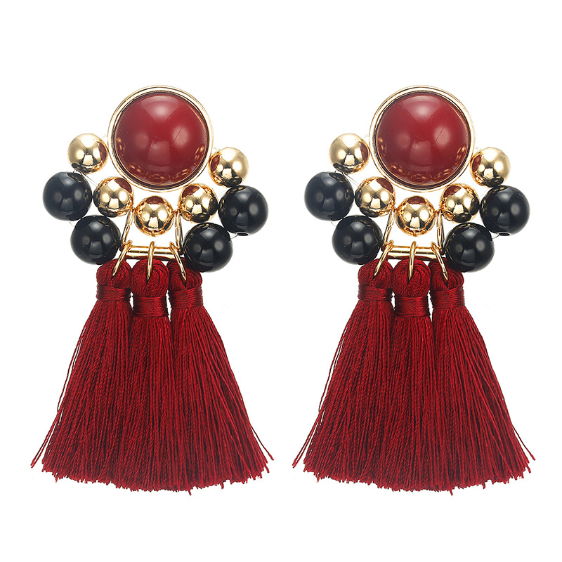 Exaggerated alloy fringed resin earrings earrings popular jewelrypicture6