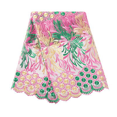 Manufactor Direct selling new pattern Mesh cloth Lace Fabric Embroidery Lace Selling Europe and America Africa Embroidery Fabric lace fa