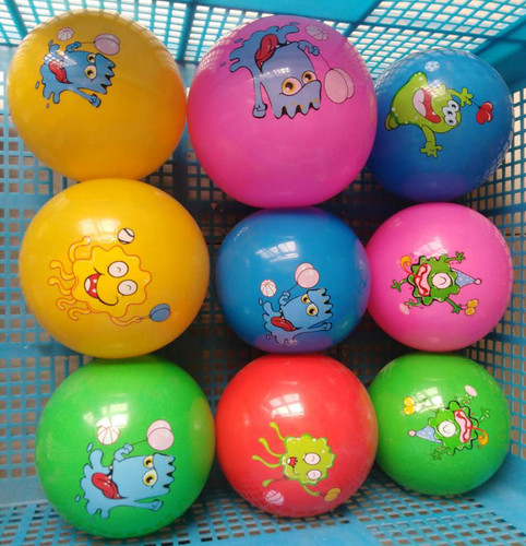 Street stall square park small leather ball children's inflatable toy pvc inflatable watermelon ball elastic football manufacturer wholesale