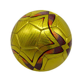 厂家专业生产体育专用3号足球 高质量金色五星足球批发