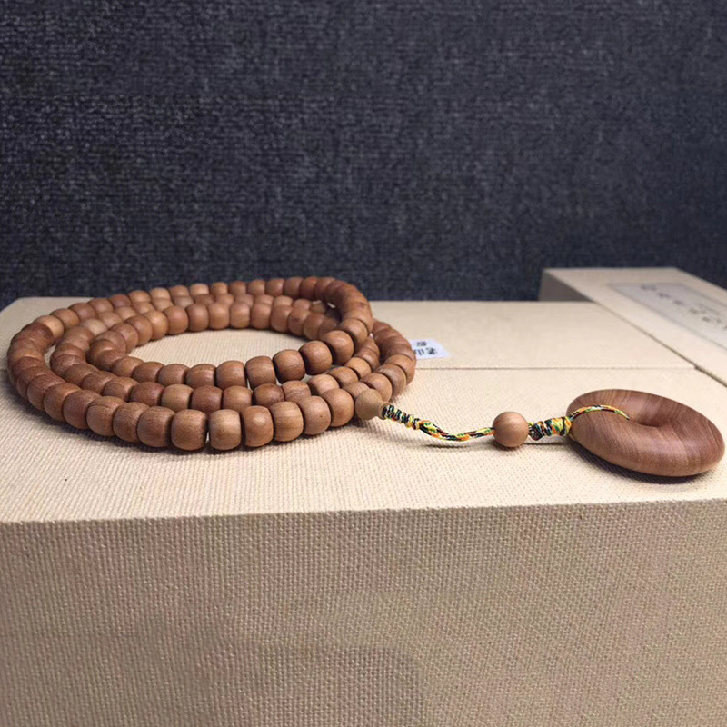 苹果珠 印度老山檀香手串佛珠diy面包圈老山檀手链108颗男女文玩
