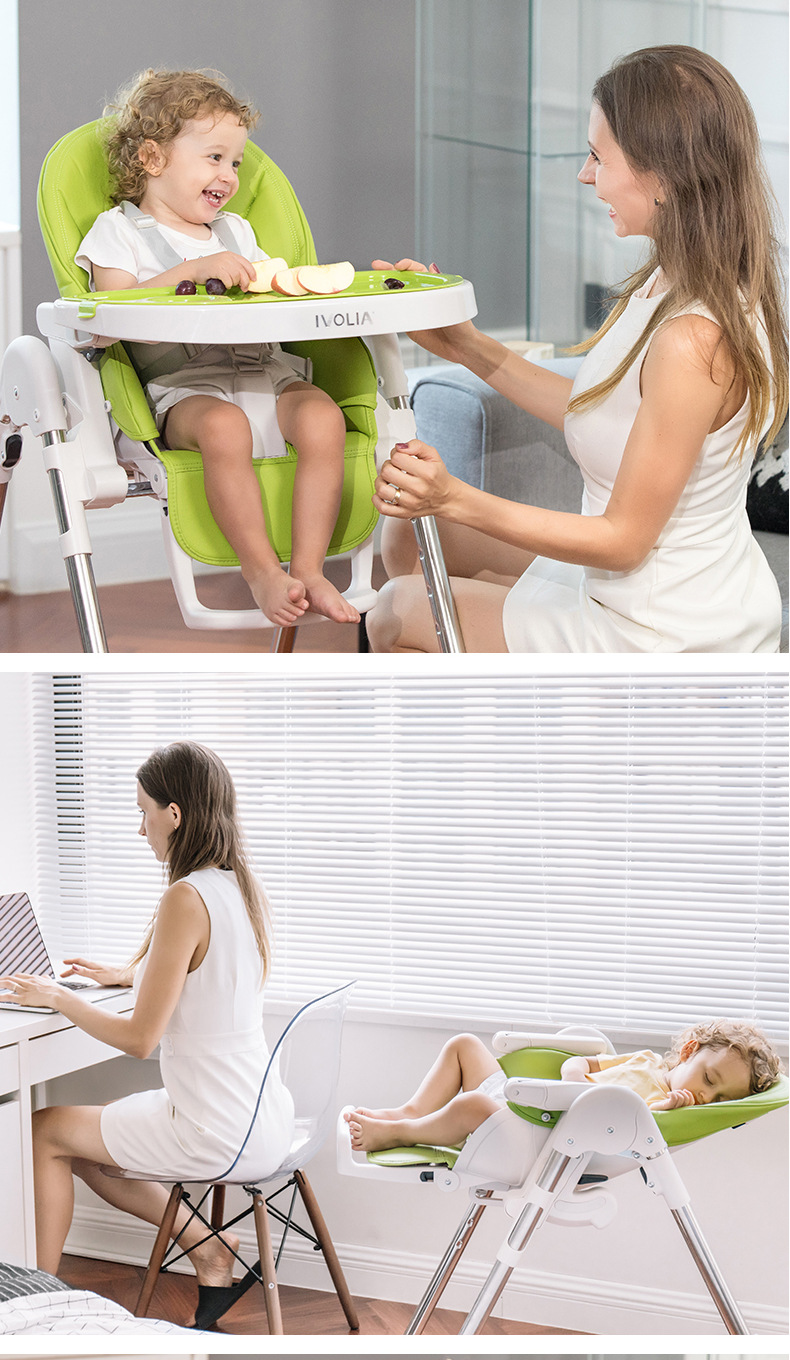 IVOLIA宝宝餐椅多功能可折叠便携式宝宝婴儿吃饭餐桌座椅儿童餐椅详情图14