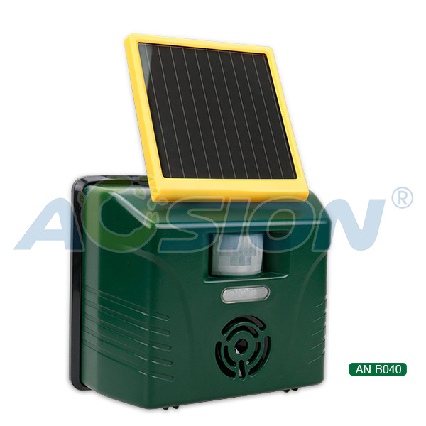 奥讯室外太阳能多功能超声闪光动物驱赶器带警报声伙伴呼应功能