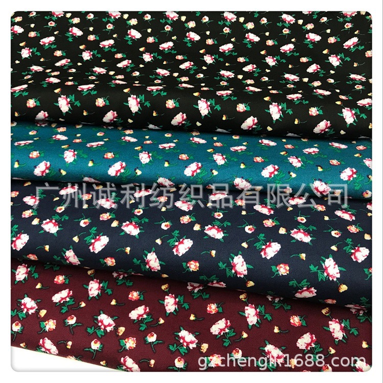 全棉平纹府绸印花 童装连衣裙印花面料 日韩时尚衬衫印花 小碎花