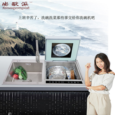 水槽式洗碗机 家用超声波洗碗机 集成智能水槽 嵌入式洗碗机批发|ms