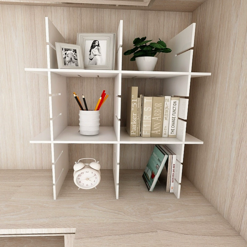 Wardrobe layered partition cabinet bookcase storage partition clothing storage baffle standing rack free combination grid