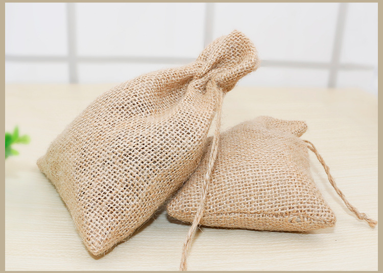 批发定制天然原色黄麻袋 五谷杂粮礼品包装 黄麻拉绳