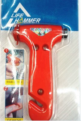 Автомобильные принадлежности 2-в-1 многофункциональный предохранительный молоток твердый аварийный спасательный молоток инструмент для разбивания окон печать реклама