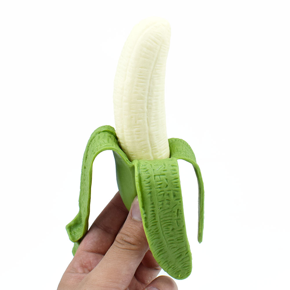 Lifelike green toy from soft rubber