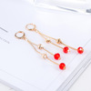 Fashionable crystal earings with tassels, long sexy cute earrings