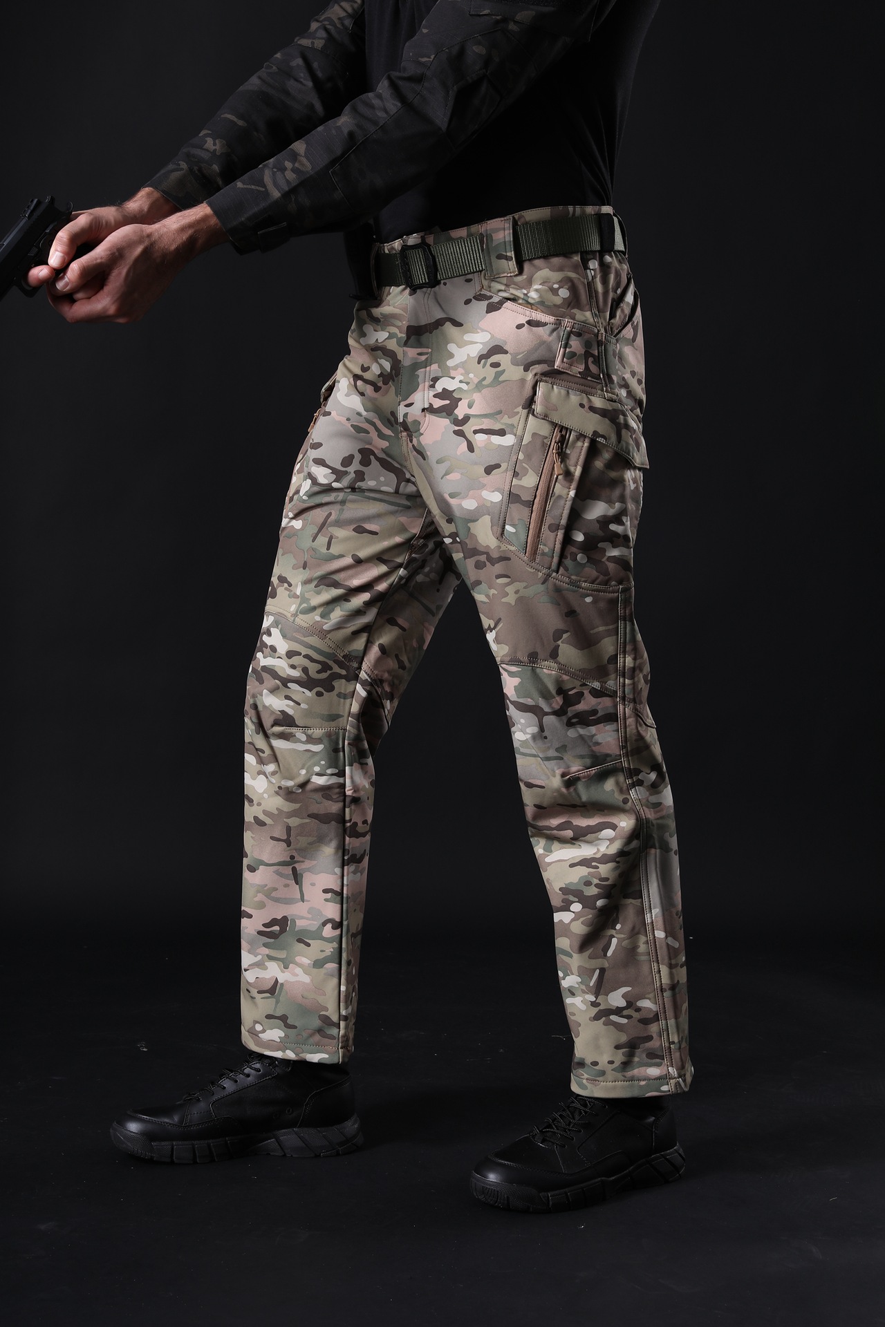 Pantalones de cáscara suave IX9 pantalones tácticos pantalones de combate al aire libre pantalones de ventilador del Ejército de la ciudad pantalones de piel de tiburón pantalones de cáscara suave