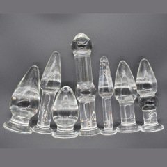 Glass Masturbation Toy, Huluwa Massage Wand, Anal Adult Sex Toy