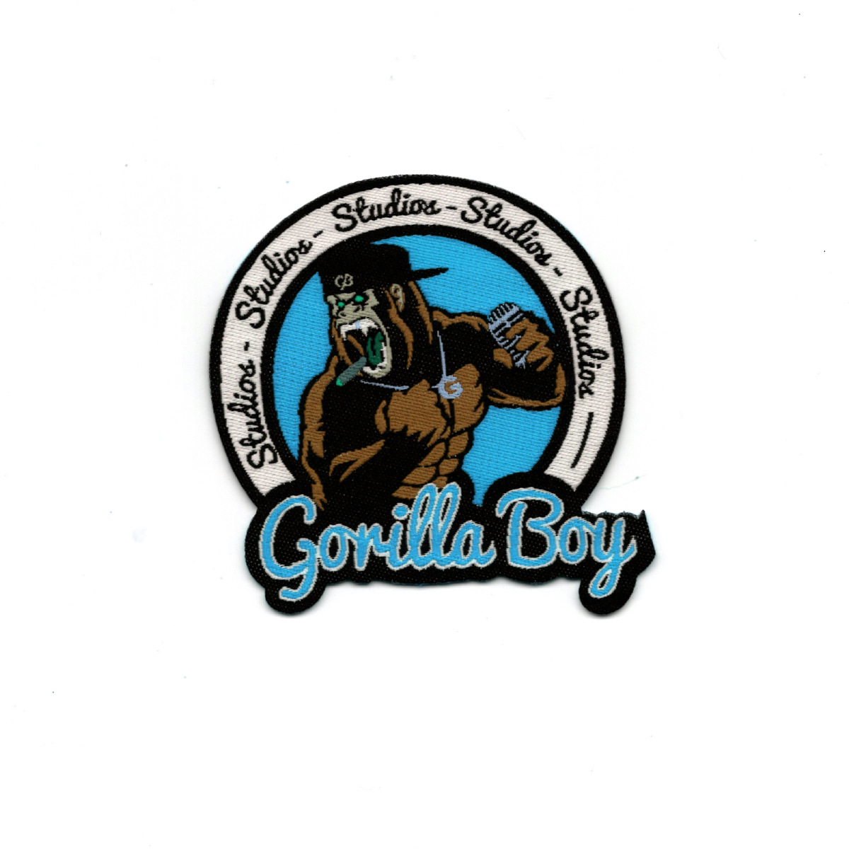 推出新款DIY布贴织唛 蓝色卡通猩猩织唛  卡通人物织唛