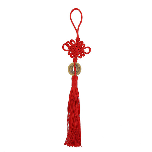Factory direct sales Chinese knot copper coin pendant Chinese knot tassels No. 5 and 6 plates Chinese knot tassels ancient style small gifts