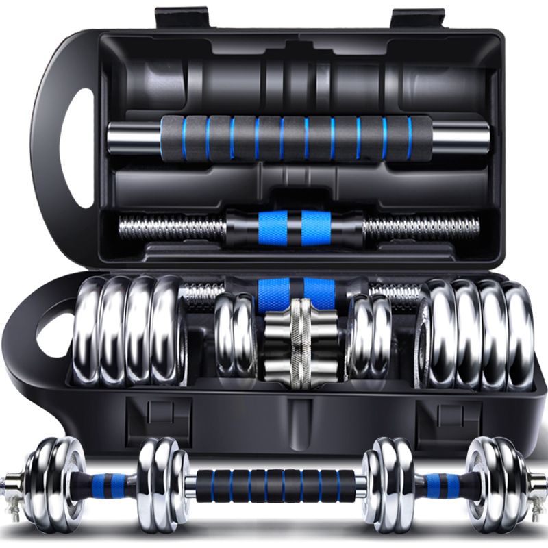 电镀哑铃厂家直销哑铃男士重量可调节哑铃杠铃运动器材男一件代发