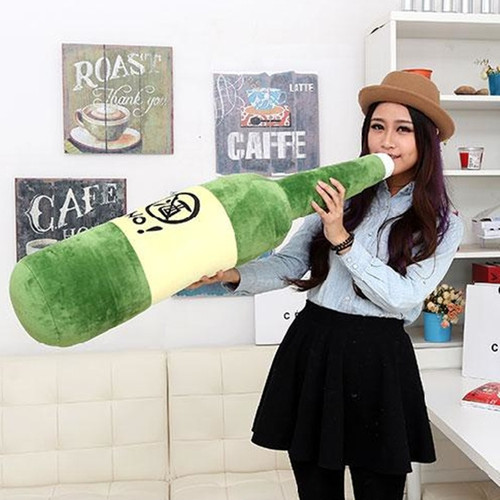 Plush toys cigarettes beer bottles cigarette butts non-smoking sleeping long pillow large pillow doll birthday gift for men and women
