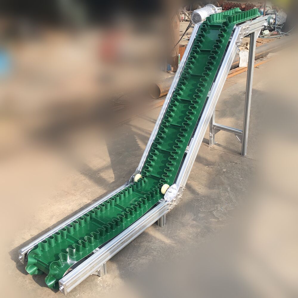 大型袋装粮食装卸船用倾斜式皮带输送机 不锈钢食堂PVC带传送机