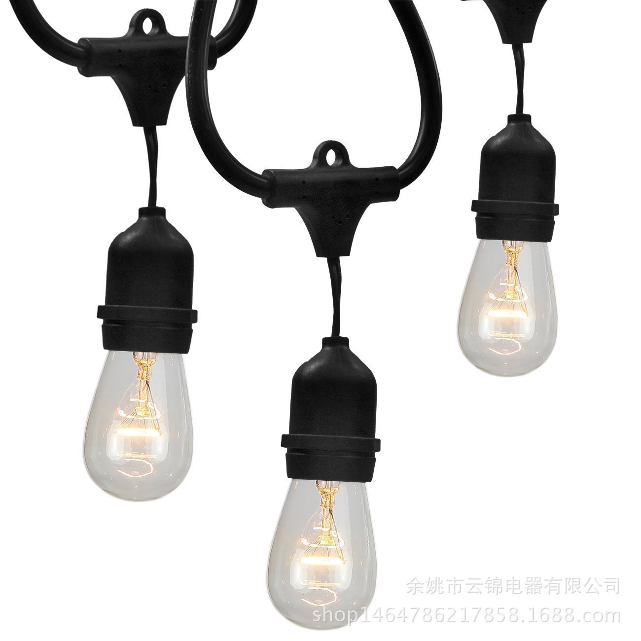 爆款灯串户外LED防水灯串线UL美式灯串线欧规美规户外装饰灯串