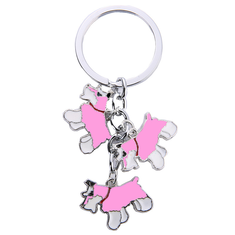 25g Weight Slip-on Clasp Closure Type Keychain Classification 1 Piece Quantity Daily Occasion Zinc alloy Material Dog Pattern Unisex Gender Cute Style 1 Piece Cute Dog Zinc Alloy Unisex Slip-on Keychain 18